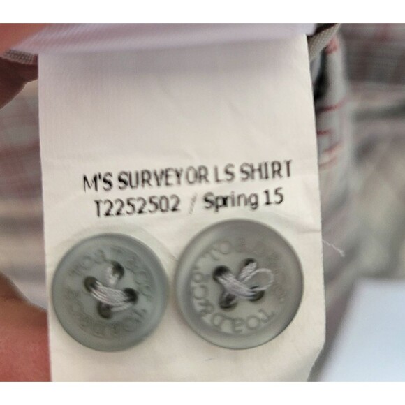 Toad & Co Mens M Surveyor Button Front Shirt Plaid Nylon Tencel Hiking Camping - Picture 5 of 7